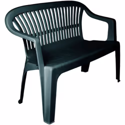 PANCHINA DA ESTERNO EBOLI - Panca monoblocco da giardino, Panchina outdoor, 100% Made in Italy, Cm 114x55h82, Verde. STRUTTUR ...