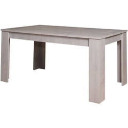 Tavolo per sala da pranzo estensibile, Consolle allungabile, Tavolo moderno con allunghe, cm 160/220x88h80, colore Cemento, con imballo rinforzato