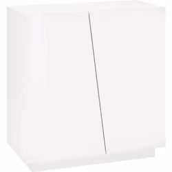 SCARPIERA MODERNA: Moderna scarpiera con due ante battenti, la struttura è di colore bianco lucido e presenta linee geometric ...