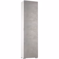 ARMADIO MULTIUSO FIORDALISO -Mobile lineare a 1 Anta e 7 ripiani, Colonna da ingresso o bagno, Scarpiera moderna, 100% Made i ...