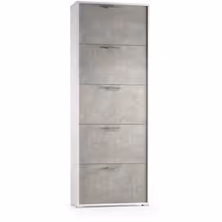 SCARPIERA MARGHERITA -Mobile multiuso da ingresso con 5 ante a ribalta, Armadietto portascarpe moderno, 100% Made in Italy, C ...