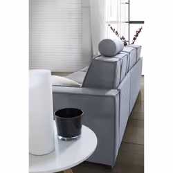 Divano fisso Arki, Divano a 2 posti, Made in Italy, SofÃ  Soggiorno in tessuto, con Braccioli standard, cm 180x95h90, Grigio - Vista aggiuntiva 4