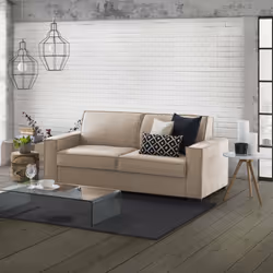 Divano fisso Ayramah, Divano a 2 posti Large, Made in Italy, SofÃ  Soggiorno in tessuto, con Braccioli slim, cm 180x95h90, Be ...