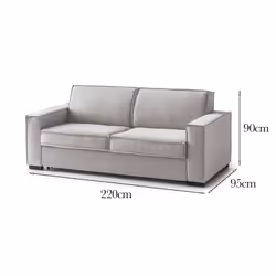 Divano fisso Diopside, Divano a 3 posti, Made in Italy, SofÃ  Soggiorno in tessuto, con Braccioli standard, cm 220x95h90, Grigio