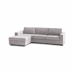 Divano fisso Sodalite, Divano ad angolo, Made in Italy, SofÃ  Soggiorno con, penisola contenitore Sinistra, con Braccioli slim, cm 260x95h90, Grigio