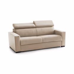 Divano fisso Vigolana, Divano a 3 posti, Made in Italy, SofÃ  Soggiorno, in tessuto imbottito, con poggiatesta regolabili e Braccioli slim, cm 200x95h85, Beige