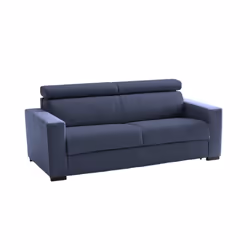 Divano fisso Matrice, Divano a 3 posti, Made in Italy, SofÃ  Soggiorno, in tessuto imbottito, con poggiatesta regolabili e Braccioli standard, cm 220x95h85, Blu - Vista aggiuntiva 4