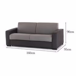 Divano fisso Malachite, Divano a 2 posti, Made in Italy, SofÃ  Soggiorno, in tessuto imbottito, con Braccioli slim, cm 160x95h90, Grigio e Antracite