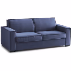 DIVANO LETTO 3 POSTI - Sofà Soggiorno con apertura girevole, Tessuto imbottito, Braccioli standard, 100% Made in Italy, Cm 22 ...