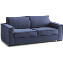 Talamo Italia - Divano letto 3 posti Asteroide, Sofà Soggiorno con apertura girevole, Tessuto imbottito, Braccioli standard, 100% Made in Italy, Cm