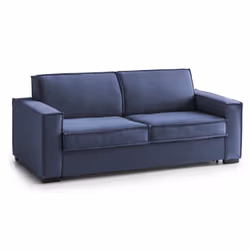 DIVANO LETTO 3 POSTI - Sofà Soggiorno con apertura girevole, Tessuto imbottito, Braccioli slim, 100% Made in Italy, Cm 200x95 ...