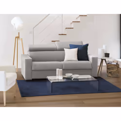 Divano Letto Algo, Divano a 3 posti, Made in Italy, SofÃ  Soggiorno con apertura girevole, con poggiatesta regolabili e Bracc ...