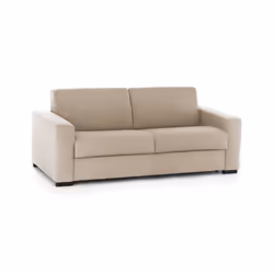 Divano Letto Asimi, Divano a 2 posti, Made in Italy, SofÃ  Soggiorno con apertura girevole, in tessuto imbottito, con Braccioli standard, cm 180x95h90, Beige