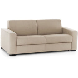 Talamo Italia - Divano letto 2 posti Alcatraz, Sofà Soggiorno con apertura girevole, Tessuto imbottito, Braccioli slim, 100% Made in Italy, Cm