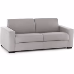 DIVANO LETTO 2 POSTI - Sofà Soggiorno con apertura girevole, Tessuto imbottito, Braccioli slim, 100% Made in Italy, Cm 160x95 ...