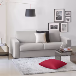 Divano Letto Andymion, Divano a 2 posti Large, Made in Italy, SofÃ  Soggiorno con apertura girevole, in tessuto imbottito, co ...