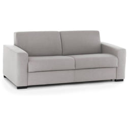 Talamo Italia - Divano letto 3 posti Estia, Sofà Soggiorno apertura girevole in tessuto imbottito, Braccioli standard, 100% Made in Italy, Cm