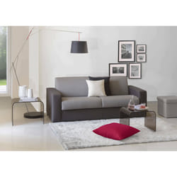Divano Letto Zinnia, Divano a 3 posti, Made in Italy, SofÃ  Soggiorno con apertura girevole, in tessuto imbottito, con Braccioli slim, cm 200x95h90, Grigio e Antracite