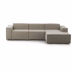 DIVANO FISSO CON PENISOLA - Divano componibile con penisola destra, Sofà moderno in tessuto, 100% Made in Italy, Cm 300x170h7 ...