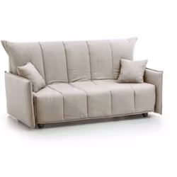DIVANO LETTO 2 POSTI - Sofà con apertura a carrello in tessuto imbottito, Braccioli standard, 100% Made in Italy, Cm 150x90h8 ...