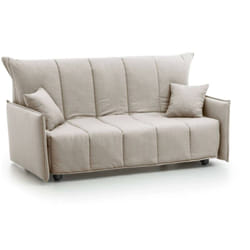 Talamo Italia - Divano letto 2 posti Alaric, Sofà con apertura a carrello in tessuto imbottito, Braccioli standard, 100% Made in Italy, Cm 150x90h85,