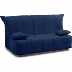 DIVANO LETTO 2 POSTI - Sofà Soggiorno con apertura a carrello in tessuto imbottito, Cuscini inclusi, 100% Made in Italy, Cm 1 ...