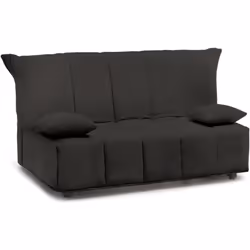 DIVANO LETTO 2 POSTI - Sofà con apertura a carrello in tessuto imbottito, Cuscini inclusi, 100% Made in Italy, Cm 125x90h85, ...