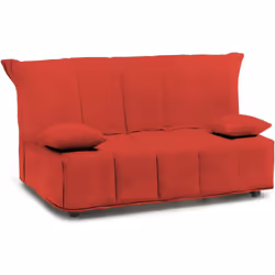DIVANO LETTO 2 POSTI - Sofà Soggiorno con apertura a carrello in tessuto imbottito, Cuscini inclusi, 100% Made in Italy, Cm 1 ...