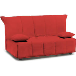 Talamo Italia - Divano letto 2 posti Ariska, Sofà Soggiorno con apertura a carrello in tessuto imbottito, Cuscini inclusi, 100% Made in Italy, Cm