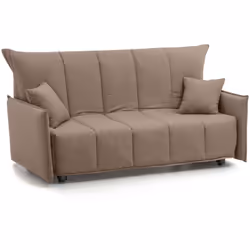 DIVANO LETTO 2 POSTI - Sofà con apertura a carrello in tessuto imbottito, Braccioli standard, 100% Made in Italy, Cm 150x90h8 ...