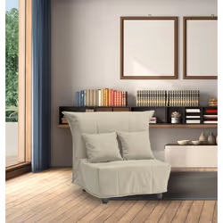 Divano Letto Andreou, Divano singolo, Made in Italy, Poltrona soggiorno con apertura a carrello, in tessuto imbottito, con cu ...