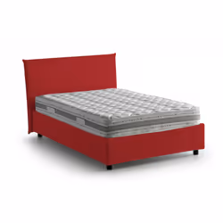 LETTO PIAZZA E MEZZA - Letto contenitore con rivestimento in tessuto, 100% Made in Italy, Apertura frontale, adatto per mater ...