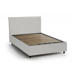Talamo Italia - Letto piazza e mezza April, Letto contenitore con rivestimento in ecopelle, 100% Made in Italy, Apertura frontale, adatto per