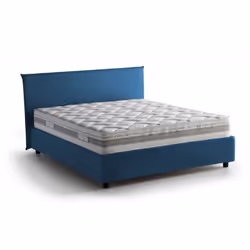LETTO ALLA FRANCESE - Letto contenitore in tessuto, Apertura frontale, con materasso Cm 140x200 incluso, 100% Made in Italy, ...