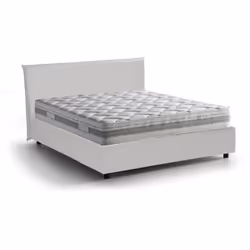LETTO MATRIMONIALE - Letto contenitore con rivestimento in ecopelle, 100% Made in Italy, Apertura frontale, con materasso Cm ...