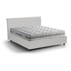 Talamo Italia - Letto matrimoniale Nessuna, Letto contenitore con rivestimento in ecopelle, 100% Made in Italy, Apertura frontale, con materasso Cm