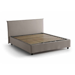 Talamo Italia - Letto matrimoniale Ashlee, Letto contenitore con rivestimento in tessuto, 100% Made in Italy, Apertura frontale, adatto per materasso