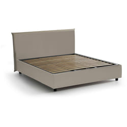 Talamo Italia - Letto matrimoniale Ariella, Letto contenitore con rivestimento in ecopelle, 100% Made in Italy, Apertura frontale, adatto per