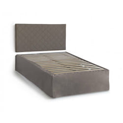 Talamo Italia - Letto piazza e mezza Anas, Set testata in ecopelle con rete ortopedica e mantovana, 100% Made in Italy, adatto a materasso da Cm