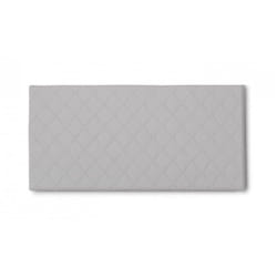 Dmora - Talamo Italia - Letto piazza e mezza Acca, Testata in ecopelle a muro, 100% Made in Italy, adatta a letto da una piazza e mezza, Cm 130x60,