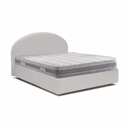 LETTO MATRIMONIALE - Letto contenitore con rivestimento in ecopelle, 100% Made in Italy, Apertura frontale, con materasso Cm ...