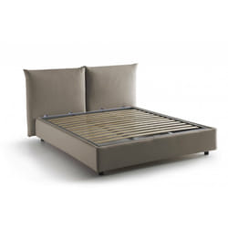 Talamo Italia - Letto matrimoniale Alizarin, Letto contenitore con rivestimento in tessuto, 100% Made in Italy, Apertura frontale, adatto per