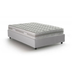 Talamo Italia - Letto piazza e mezza Atar, Letto contenitore con rivestimento in ecopelle, 100% Made in Italy, Apertura laterale, con materasso Cm