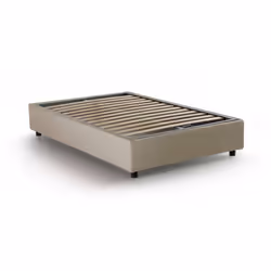 LETTO PIAZZA E MEZZA - Letto contenitore con rivestimento in tessuto, 100% Made in Italy, Apertura laterale, adatto per mater ...