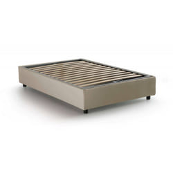 Talamo Italia - Letto piazza e mezza Ariba, Letto contenitore con rivestimento in tessuto, 100% Made in Italy, Apertura laterale, adatto per