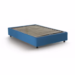 LETTO PIAZZA E MEZZA - Letto contenitore con rivestimento in tessuto, 100% Made in Italy, Apertura frontale, adatto per mater ...