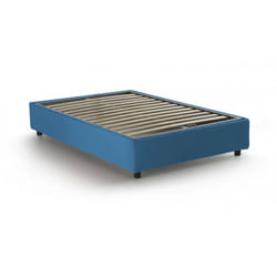 Dmora - Talamo Italia - Letto piazza e mezza Andla, Letto contenitore con rivestimento in tessuto, 100% Made in Italy, Apertura frontale, adatto per
