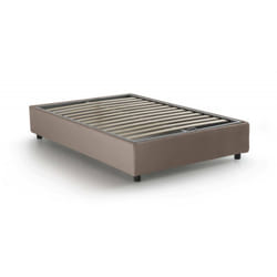 Dmora - Talamo Italia - Letto piazza e mezza Andla, Letto contenitore con rivestimento in tessuto, 100% Made in Italy, Apertura frontale, adatto per