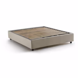 LETTO ALLA FRANCESE - Letto contenitore in tessuto, Apertura frontale, adatto per materasso Cm 140x200, 100% Made in Italy, B ...