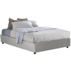 Talamo Italia - Letto matrimoniale Abul, Letto contenitore con rivestimento in ecopelle, 100% Made in Italy, Apertura frontale, adatto per materasso